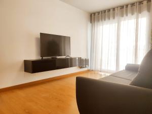 米拉多罗milla sonsuites的客厅配有平面电视和沙发。
