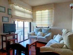 圣地亚哥海滩Casa Marina-Hardling的客厅配有两张沙发和一台电视