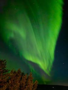 Sauðafell骚达费尔旅馆的天空中极光的图像