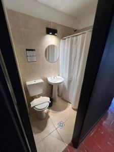 圣卡洛斯-德巴里洛切Luma Boutique Hotel的一间带卫生间和水槽的浴室