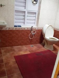 乌提Kanjira house的一间带卫生间和水槽的浴室