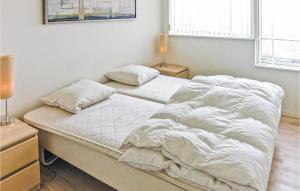 阿森斯Amazing Home In Assens With 3 Bedrooms And Wifi的卧室内的两张床,配有白色床单和枕头