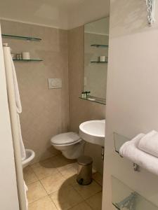 佛罗伦萨伯吉斯宫殿艺术酒店的一间带卫生间和水槽的浴室