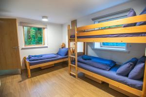威廉堡格伦尼维斯青年旅舍的客房设有两张双层床和一扇窗户。