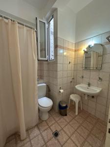 帕尔加嘉里尼酒店的一间带卫生间和水槽的浴室