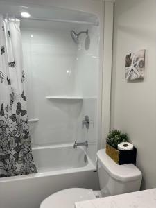 Hammonds PlainsOnyi’s cozy himalaya的白色的浴室设有卫生间和淋浴。