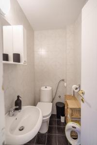 兹拉蒂博尔The Greens Family House的浴室配有白色卫生间和盥洗盆。
