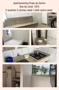 帕罗卡Apartamento Ilha do Coral的连在一起的带水槽的浴室图片
