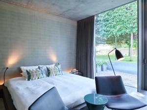 迪克斯梅德诺特利胡斯“纯美”酒店的卧室配有床、椅子和窗户。