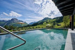 莱赫阿尔贝格莫嫩弗鲁酒店的山景游泳池