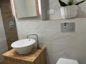 特尔古穆列什Best View Terrace的浴室配有白色水槽和卫生间。