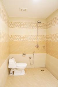 伊斯兰堡Nüva Hotel的一间带卫生间和淋浴的浴室