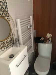 BéthenyAppartement/studio的浴室配有白色卫生间和盥洗盆。