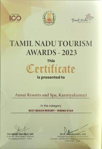 根尼亚古马里Annai Resorts & Spa的塔米纳杜旅游奖提名表
