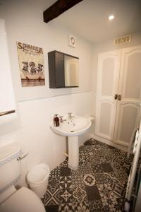 托基Quirky Boutique 1840s Stable的一间带水槽和卫生间的浴室