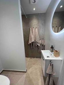 斯塔德KvarteretSkatan!的一间带水槽和镜子的浴室
