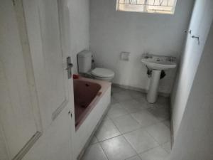 比勒陀利亚Las Palmas Day & Night Guest House的带浴缸、卫生间和盥洗盆的浴室