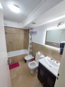 里奥格兰德departamentos lasserre的浴室配有白色卫生间和盥洗盆。
