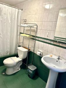 阿雷基帕Casona Jerusalen的一间带卫生间和水槽的浴室