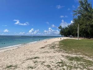 弗利康弗拉克Beachfront Coziness的和人们在海洋中游泳的海滩