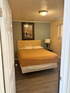 利明顿圣帕洛汽车旅馆的卧室配有一张床