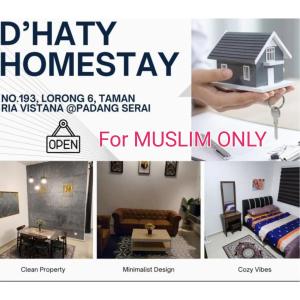 巴东色海D'Haty Homestay的一张房子里房间的照片拼凑而成