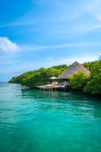 格兰德岛Hotel Coralina Island的水中小岛上的度假胜地