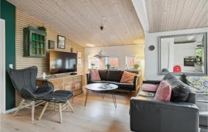 ReersøLovely Home In Grlev With House A Panoramic View的带沙发和电视的客厅