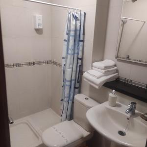 戈梅拉岛圣塞瓦斯蒂安JS crecer的浴室配有卫生间、盥洗盆和淋浴。