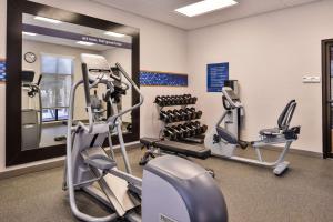 冈萨雷斯冈萨雷斯希尔顿恒庭酒店的健身房设有2台跑步机和心肺功能训练器材
