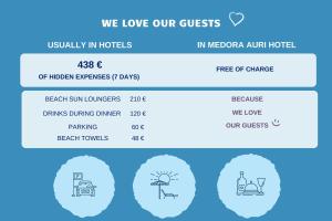 伯德古拉地中海酒店的一套三幅标语,上面有我们爱客的文字