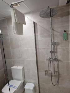 卡拉瓦德亚卡拉瓦德亚门公寓式酒店的带淋浴和卫生间的浴室