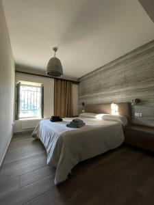 La FregenedaCasa Rural Camino de Hierro I y II的卧室配有一张大白色床和窗户