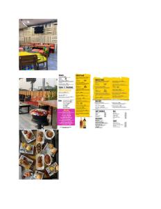 拉各斯Ikoyi/Banana Studio Room的餐厅菜单的一页