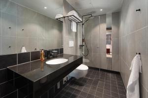 特罗姆瑟Skaret by Vander的一间带水槽和卫生间的浴室
