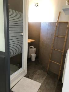 土伦Duplex Toulon centre的一间带梯子和卫生间的浴室