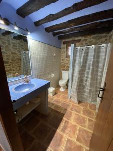 Peñarroya de TastavinsMas de Nofre的一间带水槽和卫生间的浴室