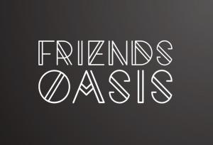 亚喀巴Friends Oasis的白中法兰西绿洲的标志
