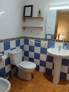 BedmarCortijo el Cercadillo的一间带卫生间和水槽的浴室