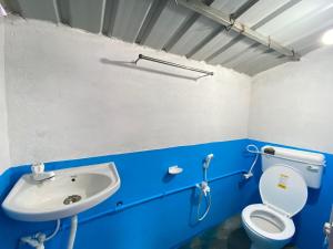 巴卡哈利Tapama Resort的一间带卫生间和水槽的浴室