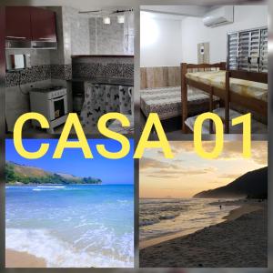 马利西亚斯Casa Will Maresias的海滩照片和单词cacas的拼合