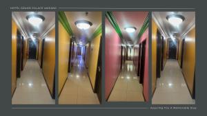 安邦Hotel Grand Palace Ampang的地铁列车走廊的两张照片