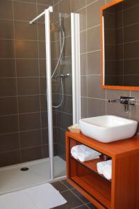 热德尔德罗兰布雷切罗基斯酒店的一间带水槽和淋浴的浴室