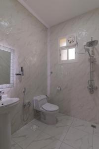 艾卜哈جراند فيوتشر的白色的浴室设有卫生间和水槽。
