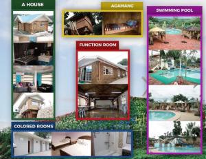 BanguedLayugan garden resort bucay abra的房屋和游泳池的照片拼凑而成