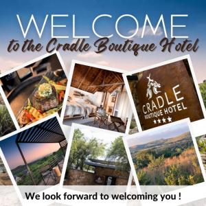 拉塞利亚Cradle Boutique Hotel的一张图片和欢迎来到草原酒店的词条相拼贴