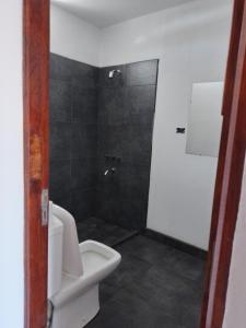 San Pedro de JujuyLa Casona的浴室配有白色卫生间和淋浴。