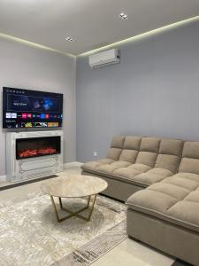 博罗沃耶SULTAN PLAZA Borovoe的客厅配有两张沙发和一台电视机