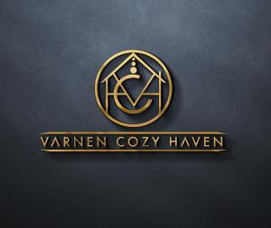 大山脚Varnen Cozy Haven的墙上有标牌的金色和黑色标志