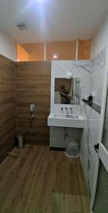 斋沙默尔Kiran Apartment的一间带水槽和卫生间的浴室